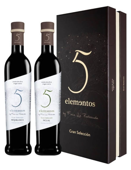 Finca La Pontezuela 5 Elementos Gran Selección Hojiblanca und Picual Etui 2x500 ml.