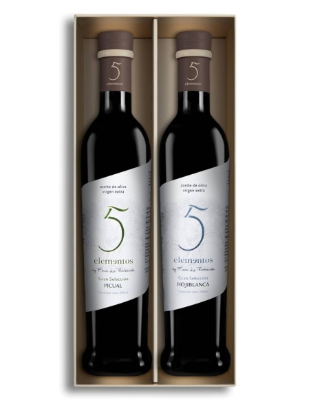 Finca La Pontezuela 5 Elementos Gran Selección Picual et Hojiblanca Étui 2x500 ml.