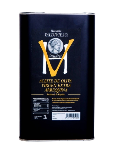 Hacienda Valdivieso Arbequina Non Filtrée Bidon métal 3L