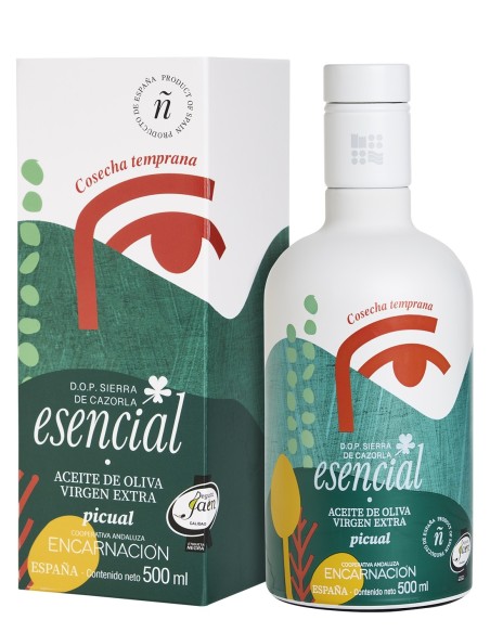 Esencial Verde Temprano Picual Etui 500 ml.