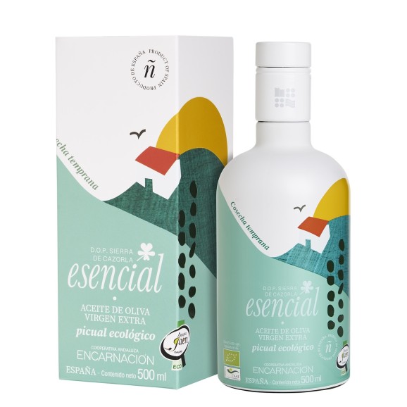 Esencial Verde Temprano Picual BIO Etui 500 ml.