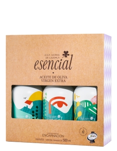 Esencial Verde Temprano Coffret 3 Bouteilles en verre 500 ml.