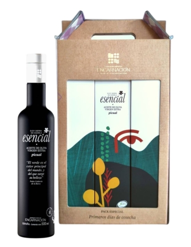 Esencial Verde Temprano Picual Limitierte Auflage Etui 3x500 ml.