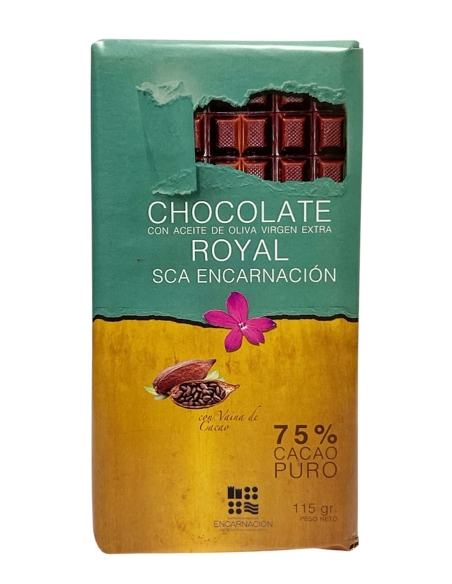 SCA Encarnación 75% Cocoa Chocolate with Cocoa Pod and Esencial Royal EVOO 115 gr.