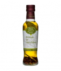 Oliva Essentia Aromatizado con Laurel y 4 pimientas - Botella vidrio 250 ml.
