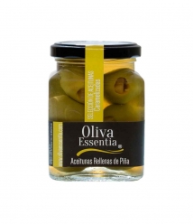Oliva Essentia Aceituna Gordal caramelizada rellena de Piña - Tarro 300 gr.
