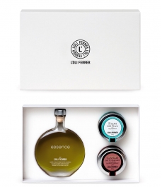 Estuche L'Oli Ferrer Essence, caviar de vinagre PX y flor de sal