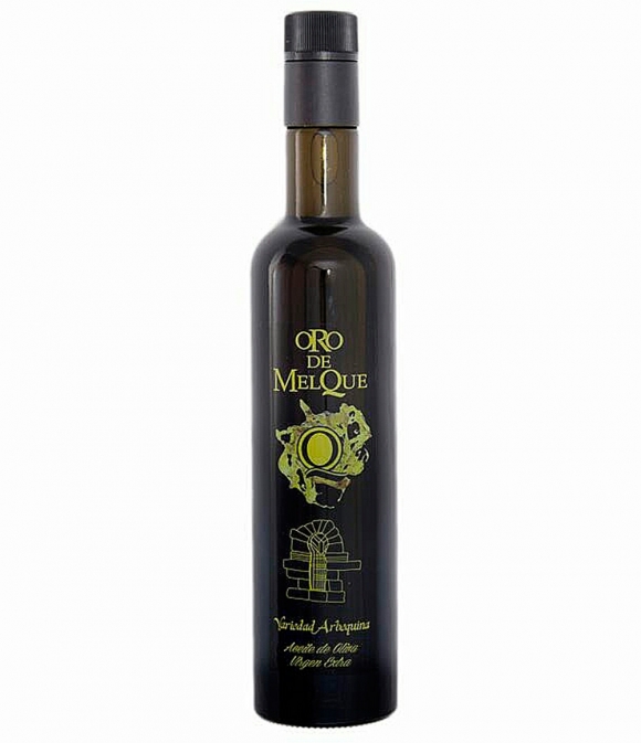 olive oil  d'olive oro de melque arbequina glass bottle   500ml