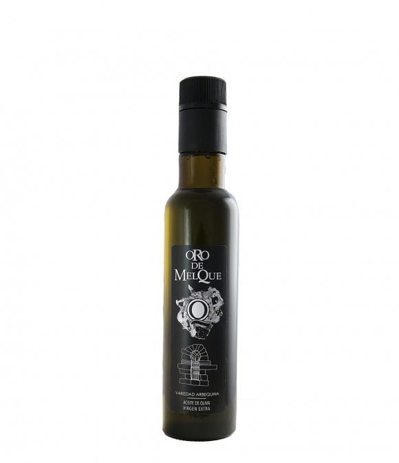 aceite de oliva oro de melque arbequina botella de vidrio de  250ml 