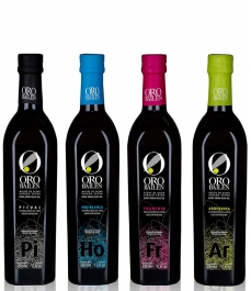 Set 4 Botellas Oro Bailen de 500 ml - Botellas de vidrio 500 ml.