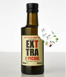 24 x Botellas de Regalo de Exttra Original Picual personalizadas de 250 ml - Botella de vidrio 250 ml.