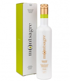 Montsagre Picual de 500ml en étui - Bouteille en verre 500 ml.