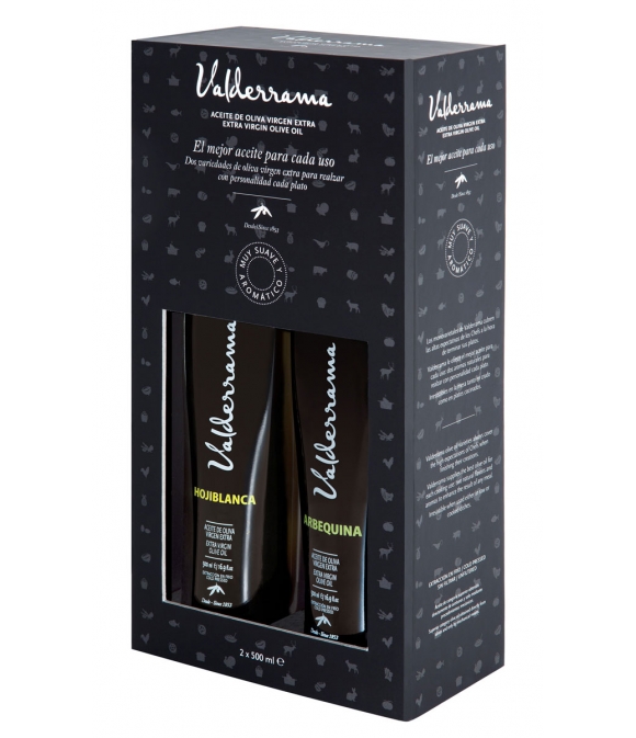 Valderrama Duo Pack Box: Arbequina und Hojiblanca Flasche 500 ML