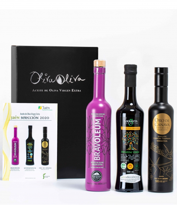 3 Jaén Selección 2020 en estuche regalo premium -  Los aceites más premiados para regalar