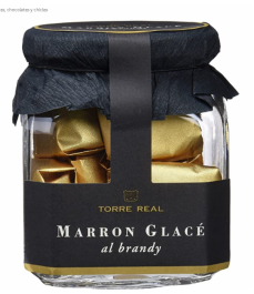 Marrons Glacé a l'eau de vie de Torres - bocal 200gr