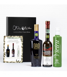 3 BEST OILS IN THE WORLD 2017 (Evoo World Ranking) in a premium box - The most awarded oils to give away