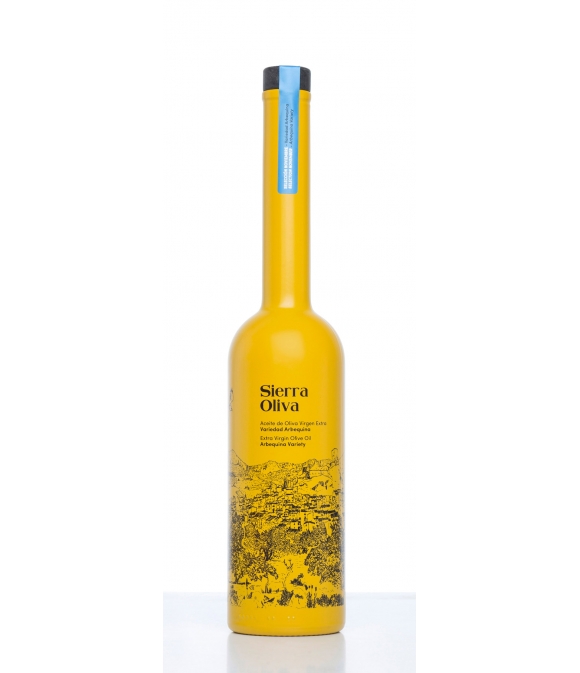 Sierra Oliva Arbequina de 500 ml -  botella vidrio 500 ml.