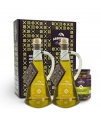 Arbequina Auténtica Caja Premium "Modernista" (Aceitera + Olivas)