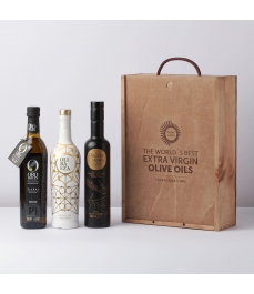 Huiles d'olive Jaén sélection 2021 Coffret en bois