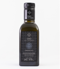 Oro del Desierto Arbequina - Square glass bottle 250 ml.