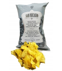 San Nicasio Patatas Pimienta Negra - Bolsa 150 gr.
