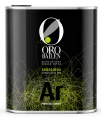 Huile d'olive vierge extra grand format dans un bidon noir de 2,5 litres.