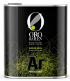 Großformatiges natives Olivenöl extra in einer 2,5 Liter großen schwarzen Dose.