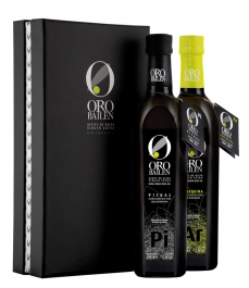 Oro Bailén Estuche mixto 2 botellas vidrio 500 ml. Arbequina y Picual