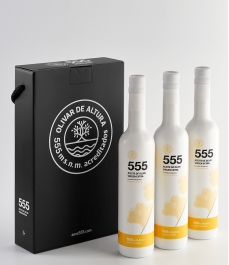 555 Arbequina Gift Box 3x500ml - Glass bottles 3x500ml