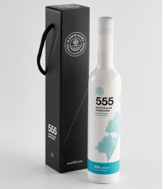555 Estuche Hojiblanca - Botella de vidrio 500ml