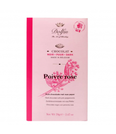 Dolfin Zartbitterschokolade mit rosa Pfeffer - Tafel 70 g