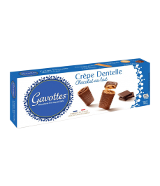 Gavottes Crêpes Dentelles recubiertos de chocolate con leche - Paquete de 90 gr