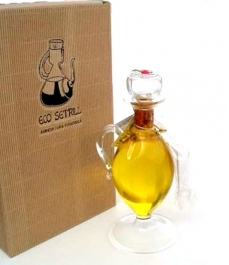 aceite de oliva eco setrill con aceitera de vidrio de 250 ml.