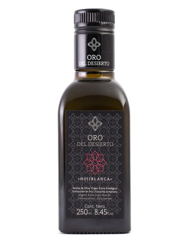 Oro del Desierto Hojiblanca - Frasca de vidrio 250 ml.