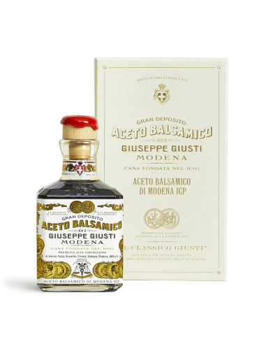 Giuseppe Giusti Vinagre Balsámico de Módena 2 Medallas de Oro - Botella cúbica 250 ml. + Estuche