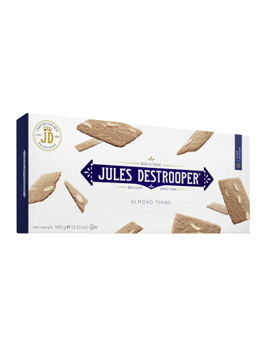 Jules Destrooper Almond Thins Galletas de almendras - Caja 100 gr.
