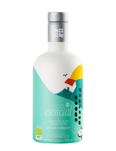 Esencial Verde Temprano Picual Ecológico - Botella de vidrio 500 ml.