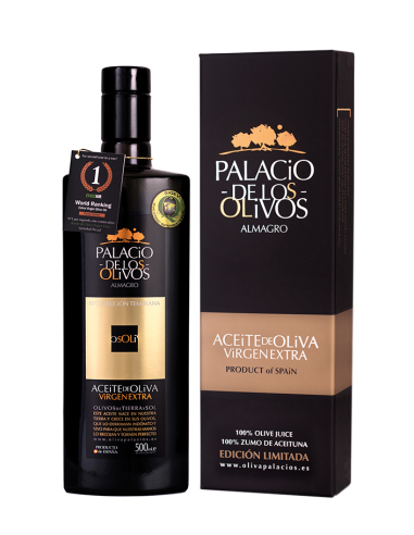 Palacio de los Olivos Picual - Estuche + Botella de vidrio 500 ml.