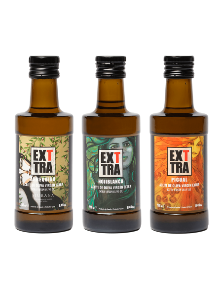 Exttra Collection Arbequina, Hojiblanca y Picual - Pack 3x250 ml.