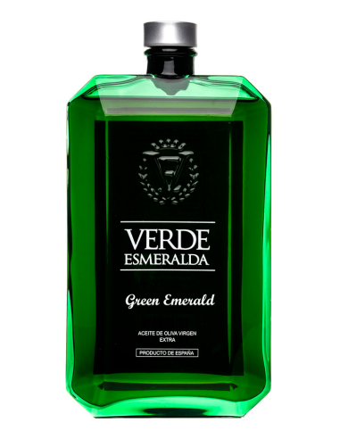 Verde Esmeralda Green Emerald Picual - Botella de vidrio 500 ml.