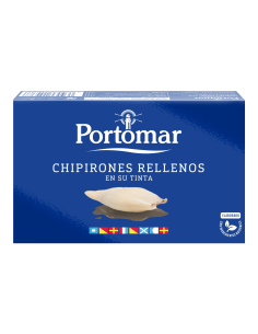 Portomar Chipirones rellenos en su tinta - Lata 115 gr.