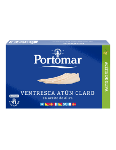 Portomar Ventresca de atún claro en Aceite de oliva - Lata 111 gr.