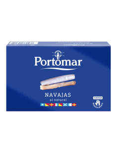 Portomar Navajas Chilenas al natural 6/8 piezas - Lata 111 gr.