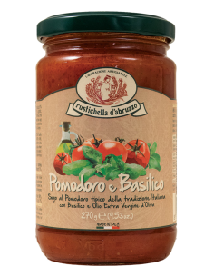 Rustichella d'Abruzzo Salsa de tomate y albahaca - Tarro 270 gr.