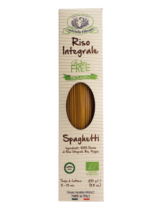 Rustichella D'Abruzzo Spaghetti de Arroz Integral Sin Gluten BIO - Paquete 250 gr.