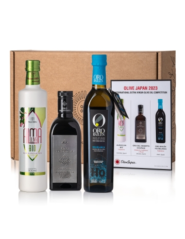 Mejores Aceites del Mundo Olive Japan 2023 - Caja regalo 3x500ml