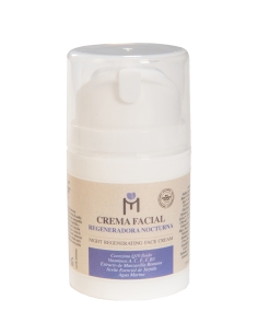 MontRos Cometics Crema facial regeneradora nocturna ecológica - Bote 50 ml.