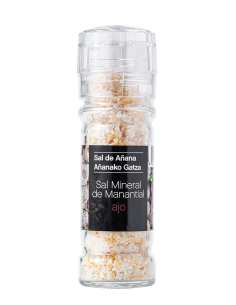 Sal de Añana Sal Mineral de Manantial con Ajo - Molinillo 75 gr.