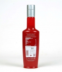 aceite de oliva almaoliva arbequina botella vidrio 250 ml atrás