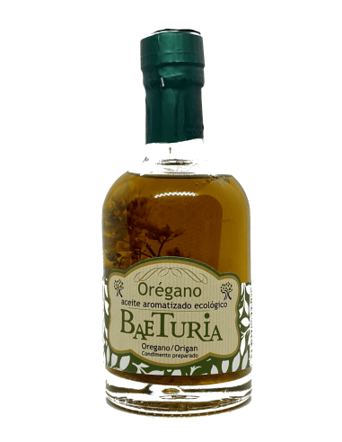 Baeturia Aceite Aromatizado Orégano - Botella de vidrio 250 ml.